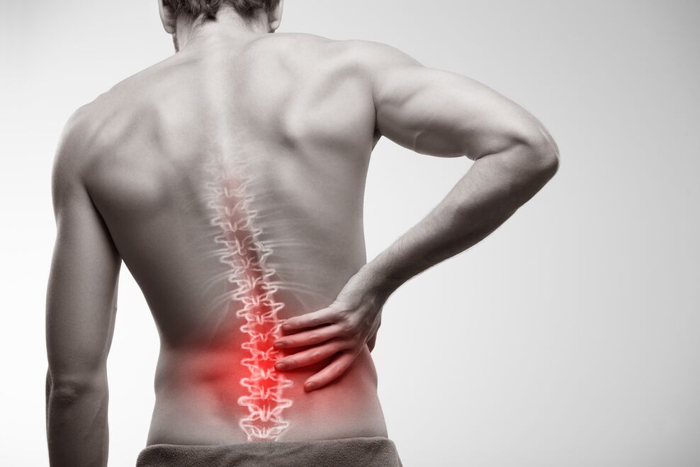 Pain in the lower back - a sign of chronic prostatitis